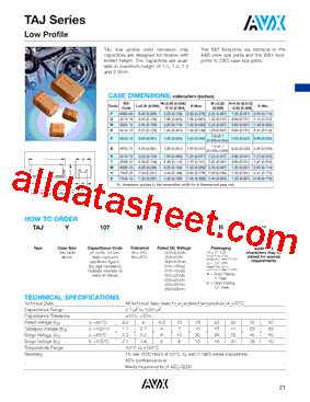 TAJY107K004A型号图片