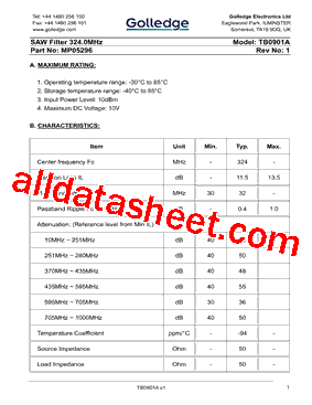 TB0901A型号图片