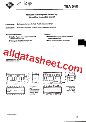 TBA540型号图片