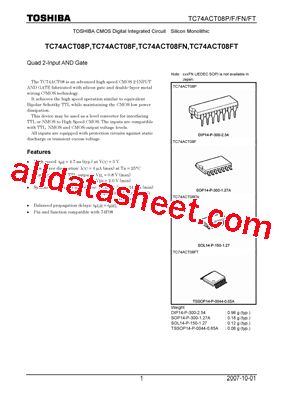 TC74ACT08FN型号图片