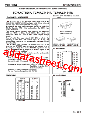 TC74ACT151FN型号图片