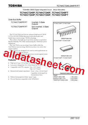 TC74ACT240FT型号图片