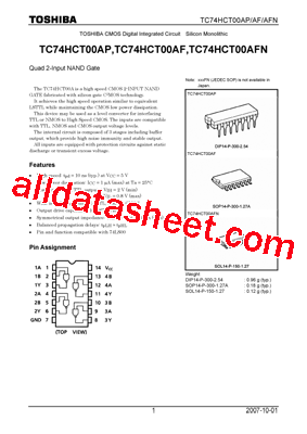 TC74HCT00AP型号图片