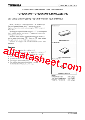 TC74LCX574F型号图片