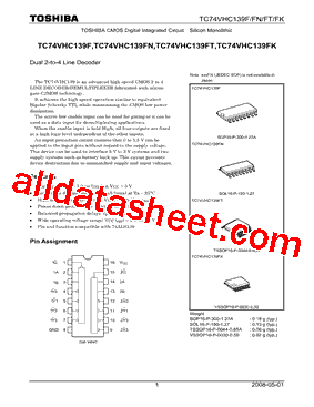 TC74VHC139FT型号图片