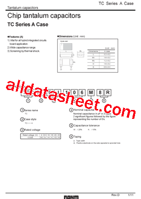 TCA1A336K8R型号图片