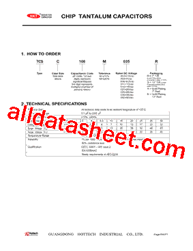 TCSA155M020型号图片