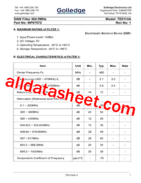 TE0114A型号图片