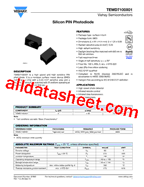 TEMD7100X01型号图片