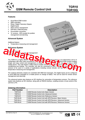 TGR10G-R型号图片