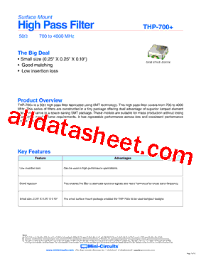 THP-700+型号图片