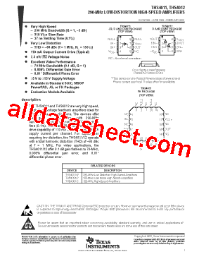 THS4011MFK型号图片