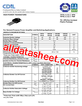 TIP34APNP型号图片