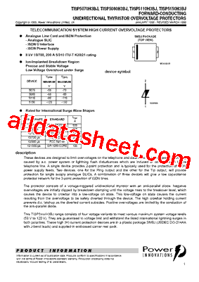 TISP5080H3BJR-S型号图片