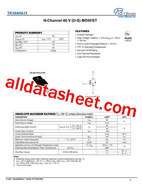 TK30A06J3型号图片