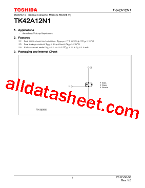 TK42A12N1,S4X型号图片