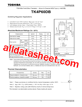 TK4P60DB(T6RSS-Q)型号图片