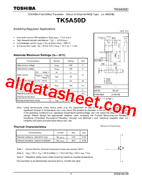 TK5A50D(STA4,Q,M)型号图片