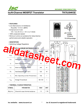 TK70J04K3Z型号图片