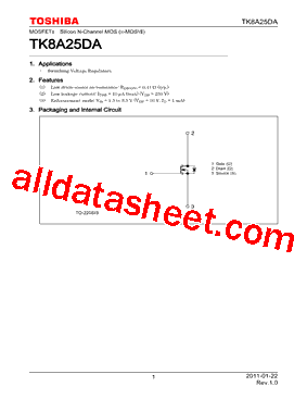 TK8A25DA型号图片