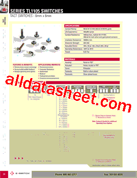 TL1105DF160QRED型号图片