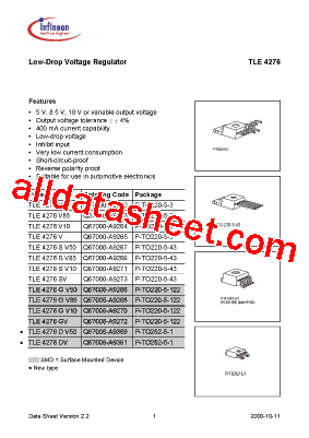 TLE4276SV10型号图片