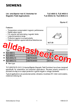 TLE4905LE6433型号图片