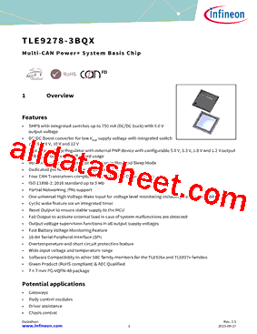 TLE9278-3BQX型号图片