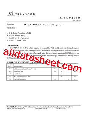 TMP049-051-08-40型号图片