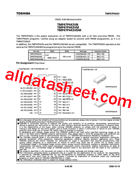 TMP47P443VDM型号图片