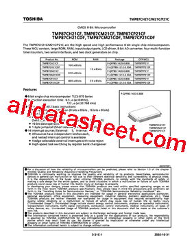 TMP87CH21CF型号图片