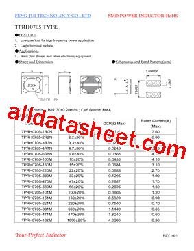 TPRH0705-471M型号图片