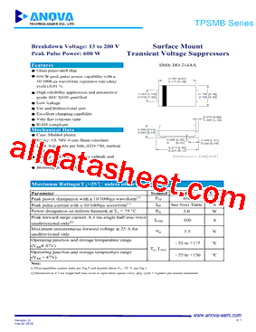 TPSMB13CA型号图片