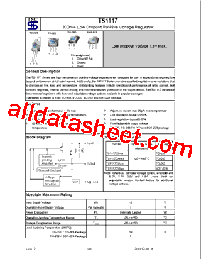TS1117CZ型号图片
