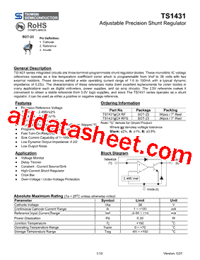 TS1431CXRFG型号图片