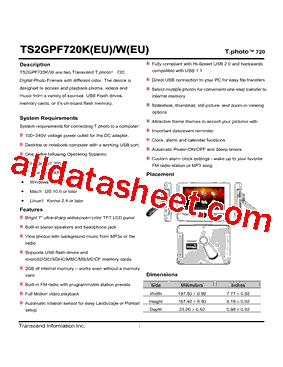 TS2GPF720W型号图片