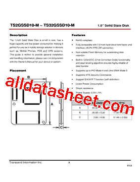 TS2GSSD10-M型号图片