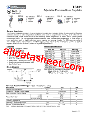 TS431ACTRL型号图片