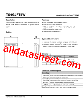 TS4GJFT5W型号图片