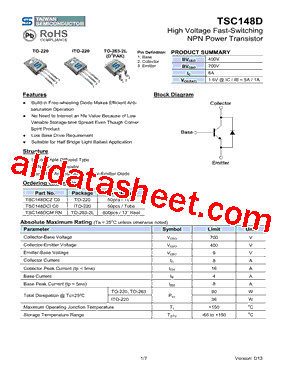 TSC148DCZC0型号图片