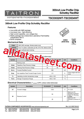TSCD032WT型号图片