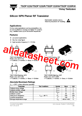 TSDF1220RW型号图片