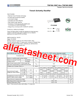 TSF20L100C型号图片