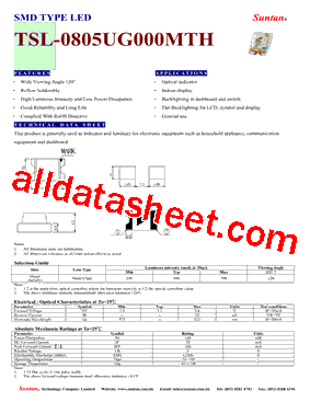 TSL-0805UG000MTH型号图片