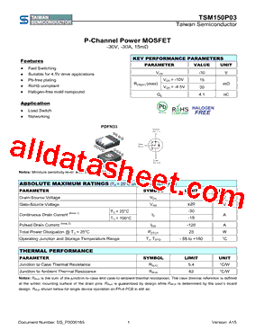 TSM150P03型号图片