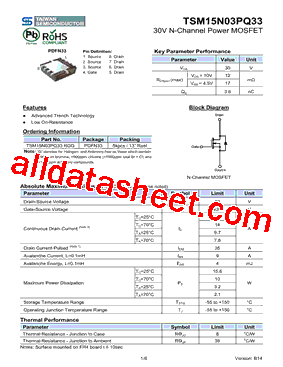 TSM15N03PQ33型号图片
