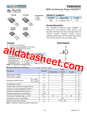 TSM3N90_14型号图片
