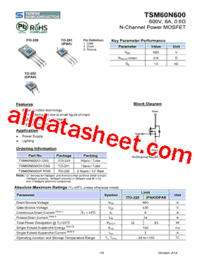 TSM60N600CPROG型号图片