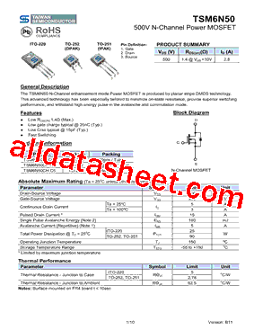 TSM6N50CPRO型号图片