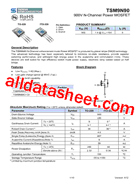TSM9N90型号图片